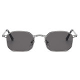 Classic Small Rectangle Metal Frame Sunglasses