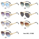 Rimless Men Women Luxury Steampunk Gradient Shades Sunglasses