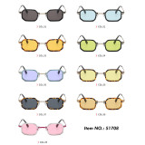 Tinted Lenses Fashion Small Geometric Frame Sunglasses