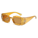 Bold Oversized Curved-Frame Sunglasses