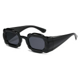 Bold Oversized Curved-Frame Sunglasses