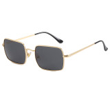 Rectangle Lightweight Metal Frame Polarized Sunglasses