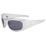 Y2K Futuristic Wrap Around Rectangle Outdoor Sports Sunglasses