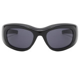 Y2K Futuristic Wrap Around Rectangle Outdoor Sports Sunglasses