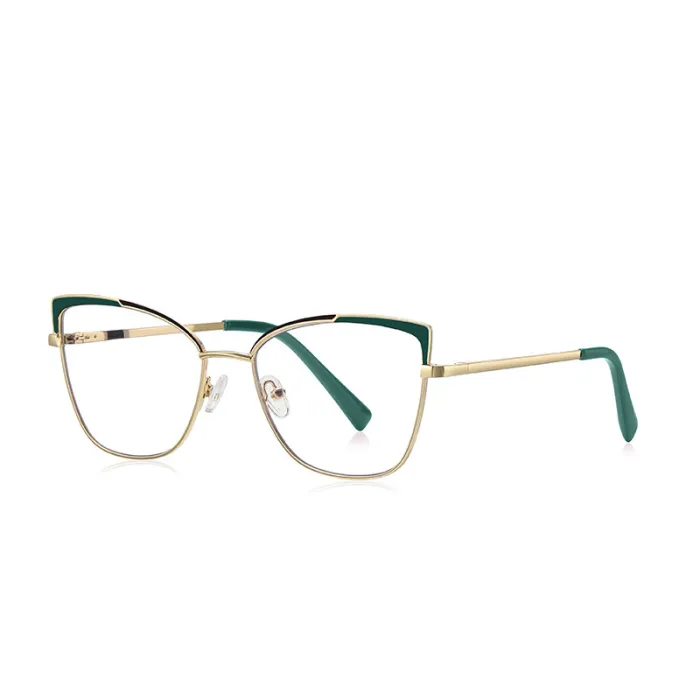 Women Cat Eye Blue Light Blocking Metal Frame Reading Glasses