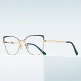 Women Cat Eye Blue Light Blocking Metal Frame Reading Glasses