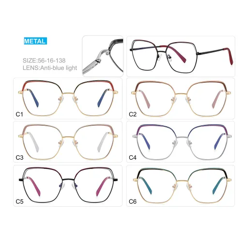 Polygon Cat Eye Anti Blue Light Blocking Computer Reading Glasses