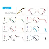 Polygon Cat Eye Metal Anti Blue Light Blocking Glasses