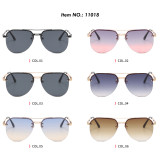 Half-Rimless Pilot Aviation Sunglasses