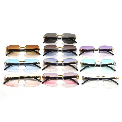 Panther Tinted Rimless Sunglasses