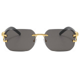 Panther Tinted Rimless Sunglasses