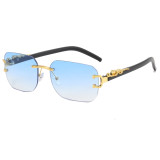 Panther Tinted Rimless Sunglasses
