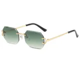 Tint Octagon Rimless Sunglasses
