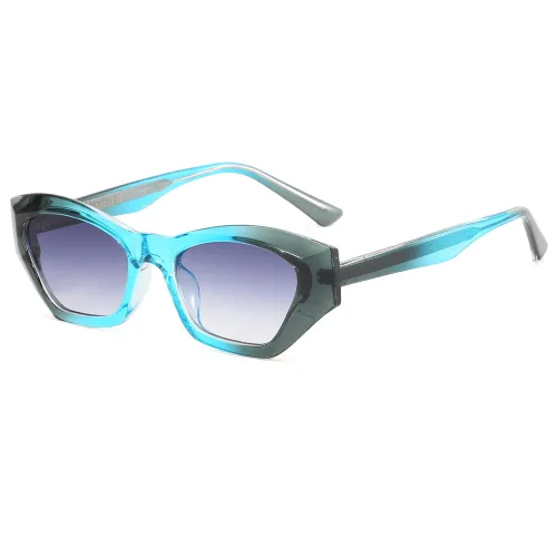 Cat Eye Women Small Polygon Irregular Sunglasses