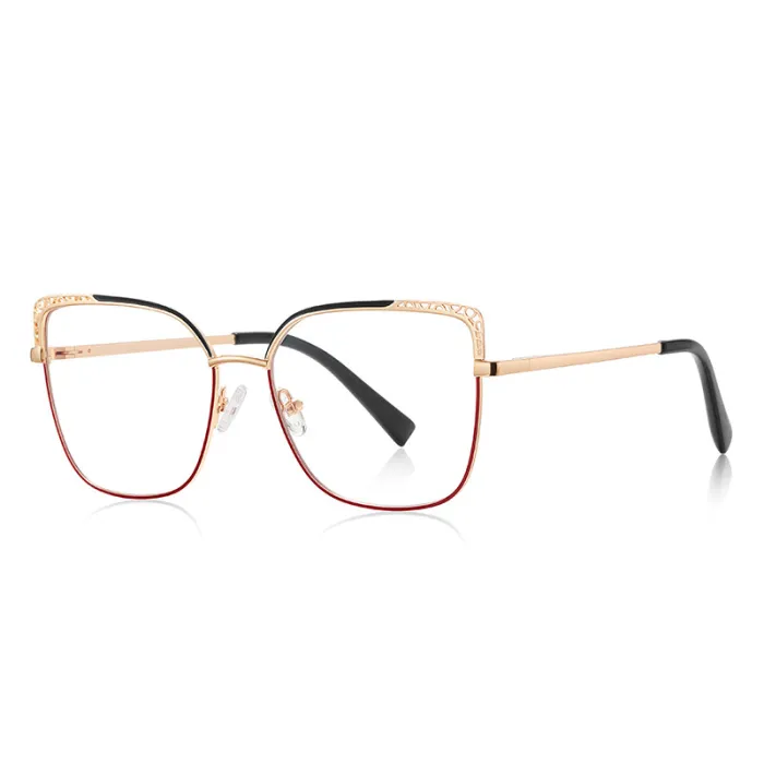 Women Cat Eye Blue Light Blocking Metal Frame Reading Glasses