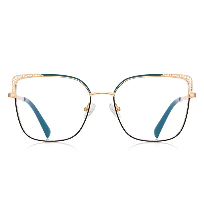 Women Cat Eye Blue Light Blocking Metal Frame Reading Glasses
