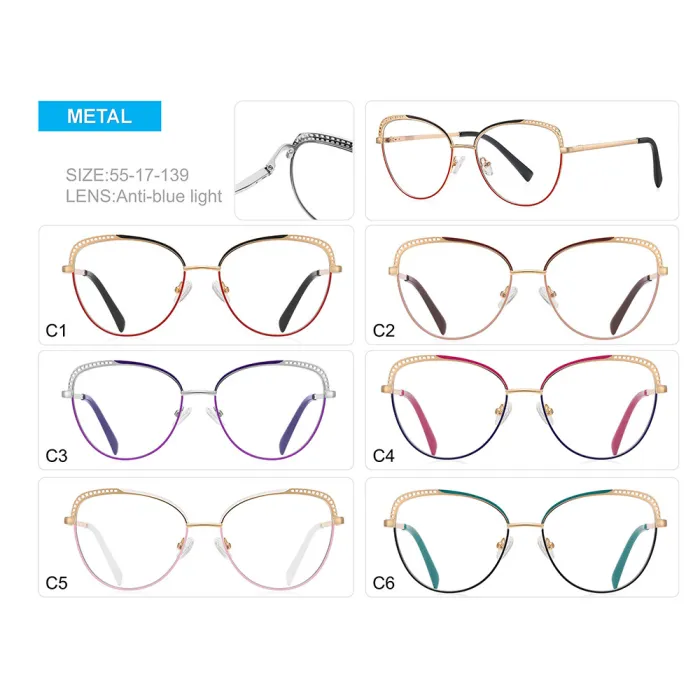 Women Cat Eye Blue Light Blocking Reading Computer Glasses