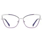 Women Cat Eye Blue Light Blocking Metal Frame Reading Glasses