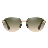 Men's Gradient Oval Rimless Sunglasses