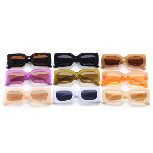 Retro Rectangle Colorful Outdoor Sunglasses