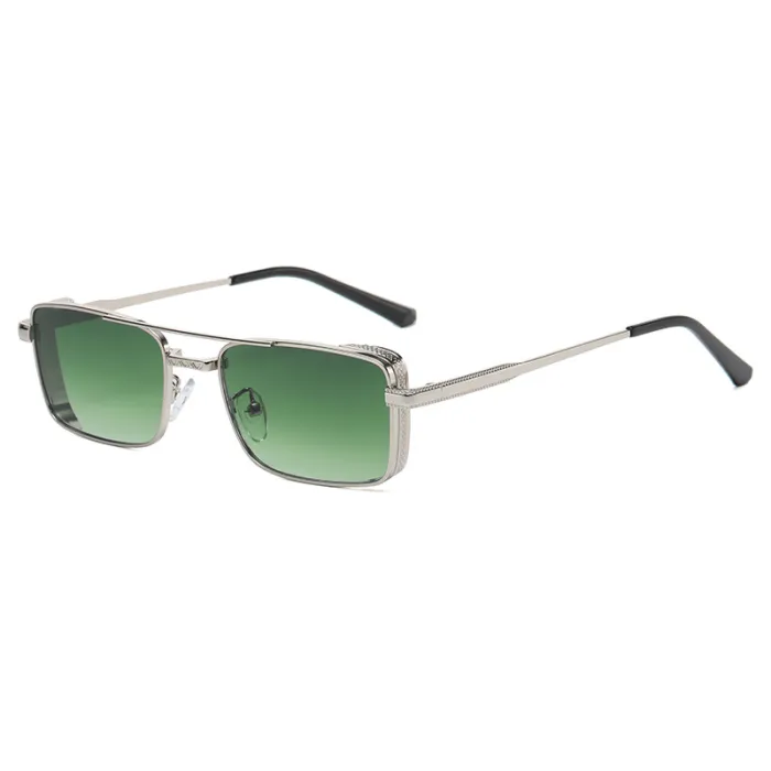 Classic Small Rectangle Metal Frame Sunglasses