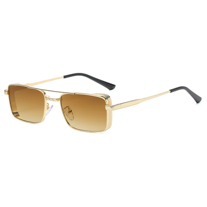Classic Small Rectangle Metal Frame Sunglasses