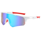 Flat Top Sports Outdoor Cycling Shield Goggle Mirror Sunglasses