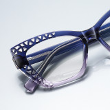 Cat Eye Reinforced Wire-Core Temples Reading Computer Anti Blue Light Lenses Glasses