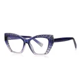 Cat Eye Reinforced Wire-Core Temples Reading Computer Anti Blue Light Lenses Glasses