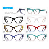 Cat Eye Reinforced Wire-Core Temples Reading Computer Anti Blue Light Lenses Glasses