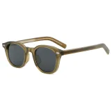 Retro Vintage Unisex Round Reinforced Wire-Core Temples Outdoor Sunglasses