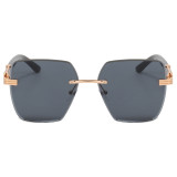 Square Rimless UV400 Luxury Outdoor Vacation Sunglasses