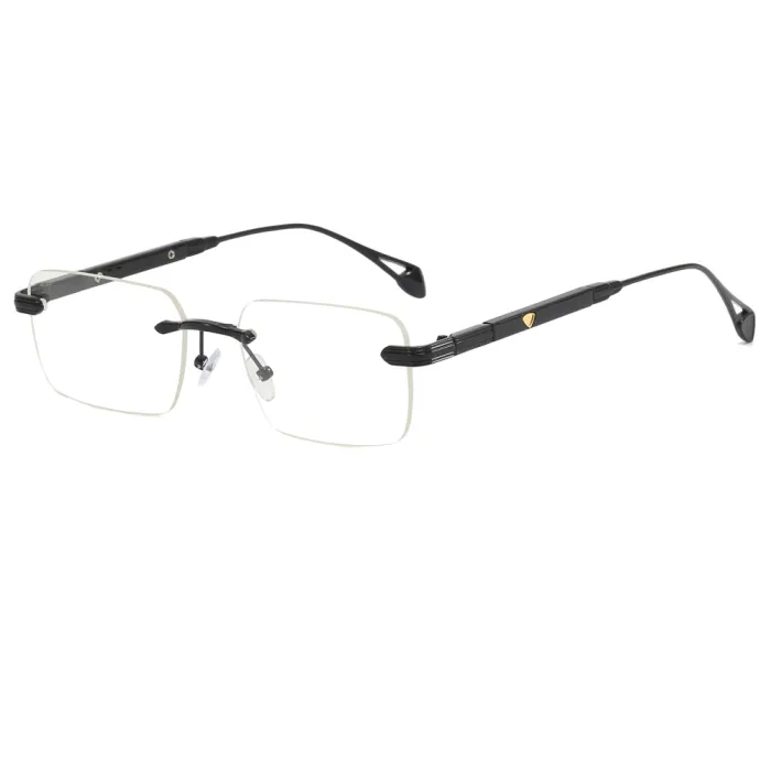 Fashion 2023 Luxury Rectangle Tinted Rimless Sunglasses