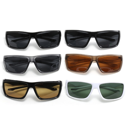 Flat Top Polarized Rectangular Sports Driving Sunglasses