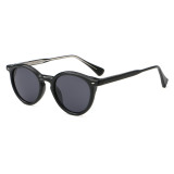 Retro Round Reinforced Wire-Core Temples Sunglasses