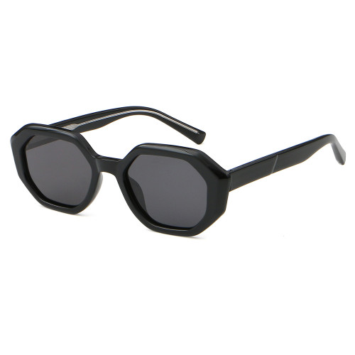Women Small Polygon Tinted Reinforced Wire-Core Temples Sunglasses