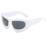 Oversized Rectangle Cat Eye Thick Sporty Y2K Sunglasses