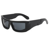 Retro Rectangle Thick Frame Cyberpunk Sporty Y2K Sunglasses