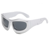 Oversized Rectangle Cat Eye Thick Sporty Y2K Sunglasses
