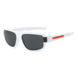 Men Flat Top Rectangular Sports Driving Sunglasses