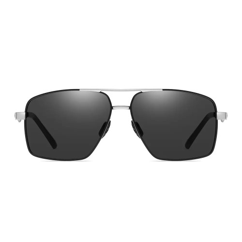 Polarized Men's Metal Rectangle Driving Sunglasses