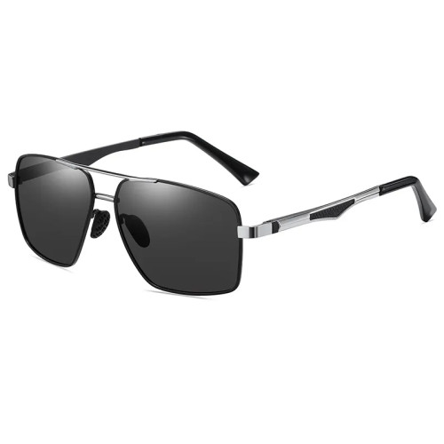 Polarized Men's Metal Rectangle Driving Sunglasses