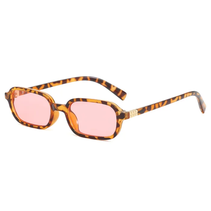 Women Tinted Lens Small Rectangular Sunglasses