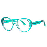 Elegant Oval Women Cat Eye Blue Light Blocking Glasses