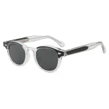 Retro Classic Round Reinforced Wire-Core Temples Sunglasses