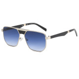 Men Oversized Luxury Shades Flat Top Square Sunglasses