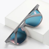 Square Chic Shield Mirrored Polarized Sporty Sunglasses