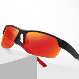 Men Rectangular Half Frame Polarized Sports Driving Sunglasses