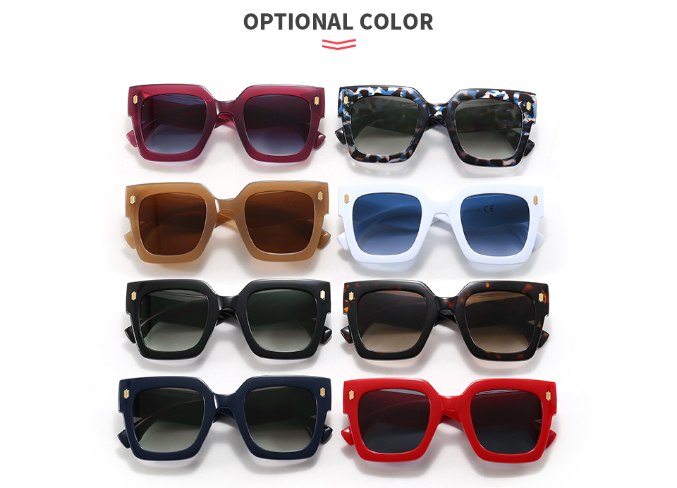 Unisex Oversized Square Sunglasses Bulk 34361 UV400 Protection