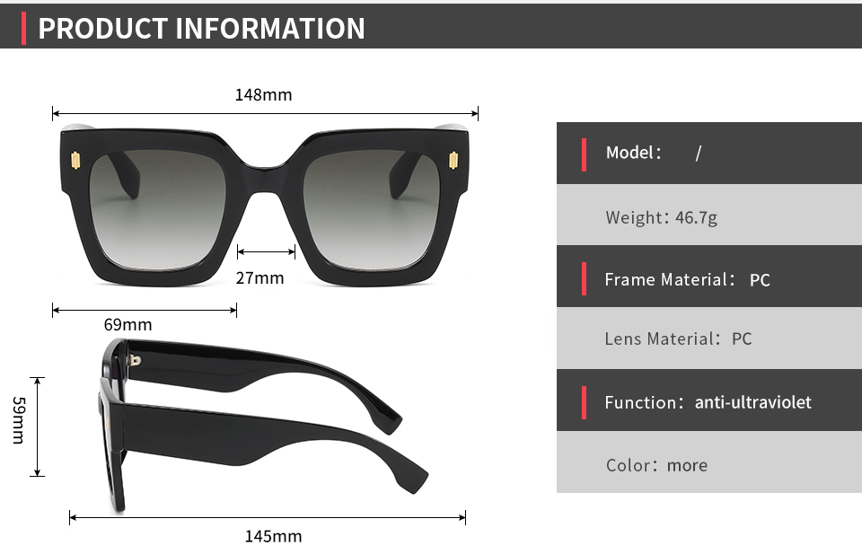 Oversized Cat Eye Sunglasses Wholesale 34361 Factory Price